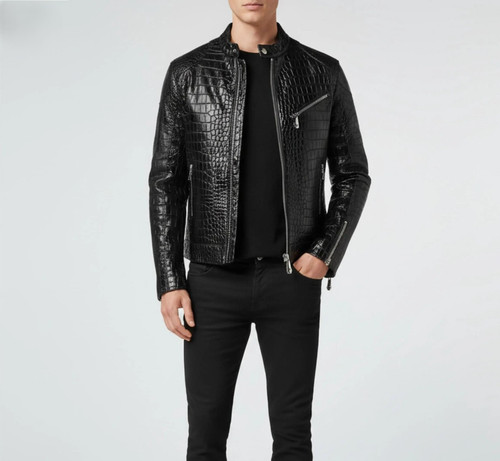 Giacca motociclista uomo nero - giacca,